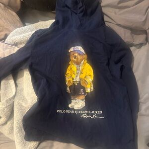 Polo by Ralph Lauren Blue Hoodie with Bear Design
